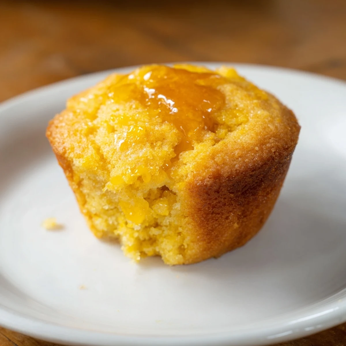 Delicious, fluffy Honey Butter Cornbread Muffins with a perfectly browned top, ideal side.