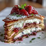 Strawberry Crepe Cake Delight