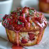 Strawberry Lemon Muffins Glaze