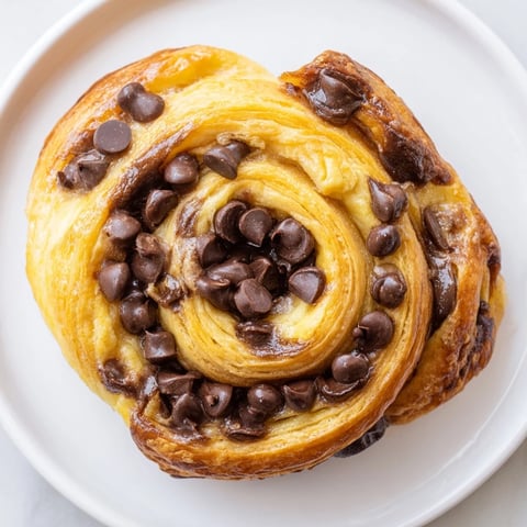 Golden-brown Viral Crookies, showing flaky pastry filled with gooey cookie dough, ready to eat.