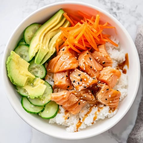 Japanese Salmon Chicken Bowl