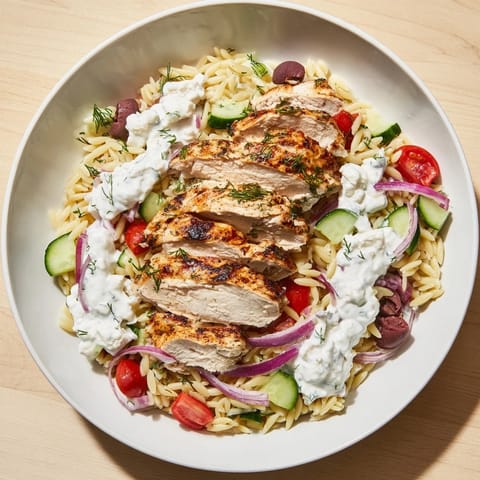 Greek Chicken Gyro Pasta Bowls