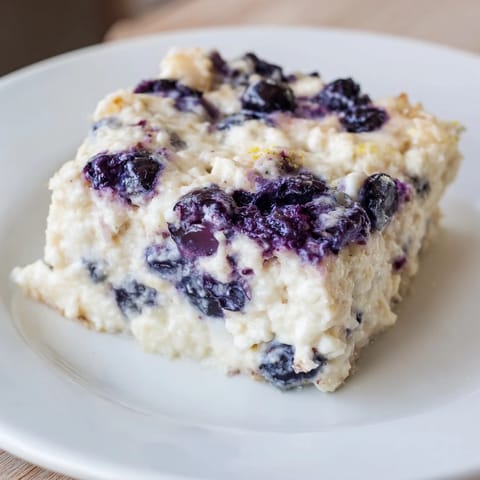 Blueberry Cottage Cheese Bake