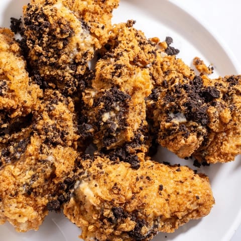 Get a taste of heaven with these decadent DIY Oreo Krusher fried chicken tenders, hot and fresh.