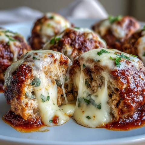 Tender Baked Spicy Chicken Parm Meatballs sit atop marinara-dressed spaghetti, ready for a hearty family meal.