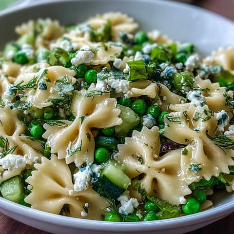 Fresh Spring Pea Mint Pasta Salad