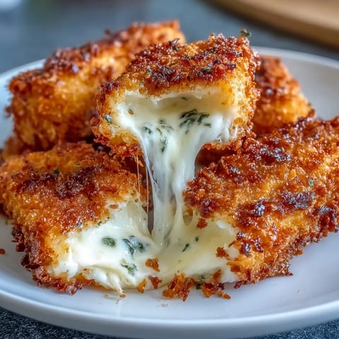 Crispy air fryer mozzarella sticks with golden breadcrumb coating, served alongside zesty homemade marinara dip for dipping.  