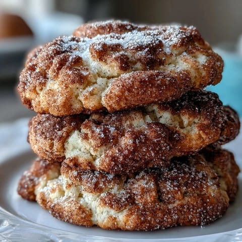 Delicious cottage cheese snickerdoodle cookies rolled in cinnamon sugar, soft and pillowy with a tangy twist.