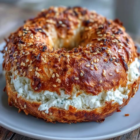 Chewy homemade bagels made with Greek yogurt and self-rising flour, perfect for a quick and healthy morning snack.