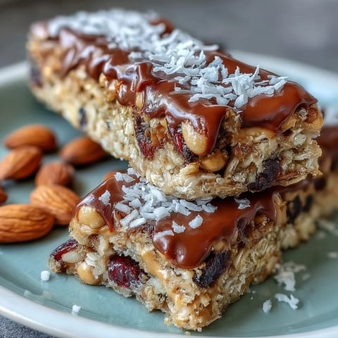 No-bake peanut butter oat bites with chocolate chips on a white plate.