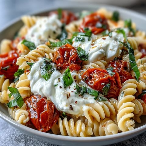 Caprese Pasta with Burrata