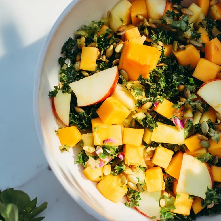 Prepare to enjoy this colorful "The Sunlit Glade" salad with sunny fruits and fresh, flavorful greens.