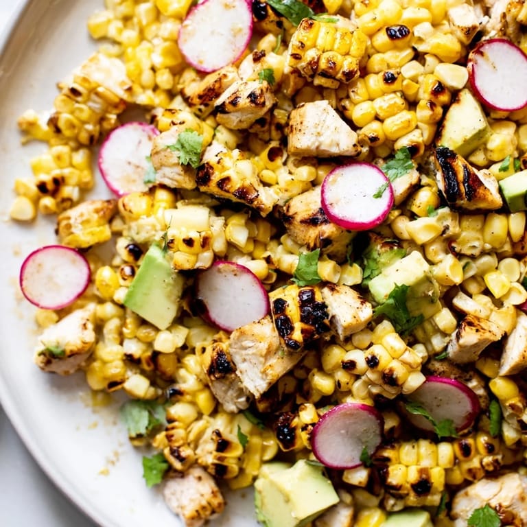 Bright avocado slices and halved cherry tomatoes add creamy texture and vibrant color to the bowl.