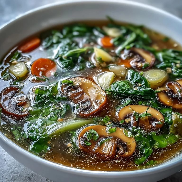 Hearty, aromatic Ginger-Miso Winter Soup, perfect for a comforting meal.