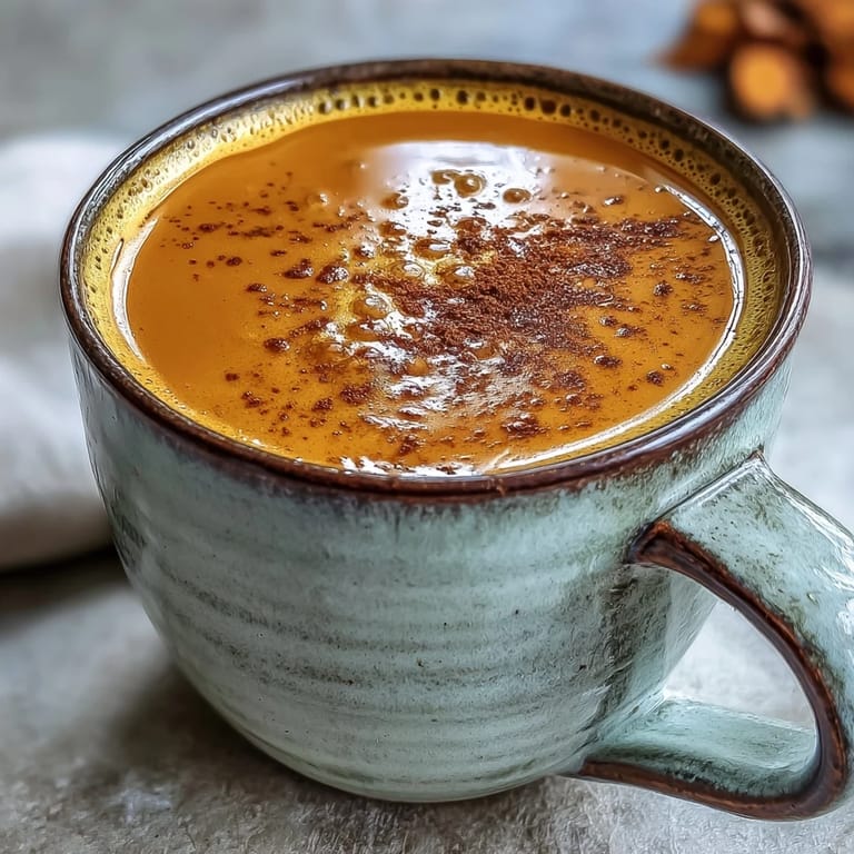 Vibrant golden Turmeric and Ginger Golden Milk poured into a glass, ready to sip!