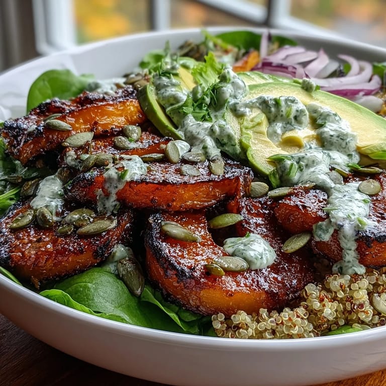 Sizzling flank steak and tender squash cubes rest over quinoa and spinach, topped with avocado and pepitas.
