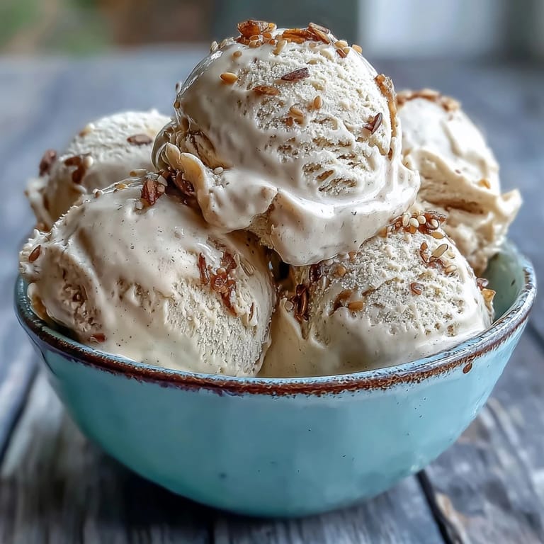 Homemade Hojicha ice cream served in a rustic ceramic cup, ready for a delicious dessert.