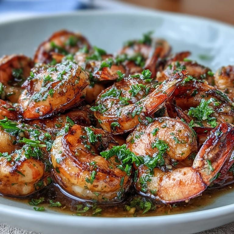Succulent Prawns Saut ed In Garlic Butter