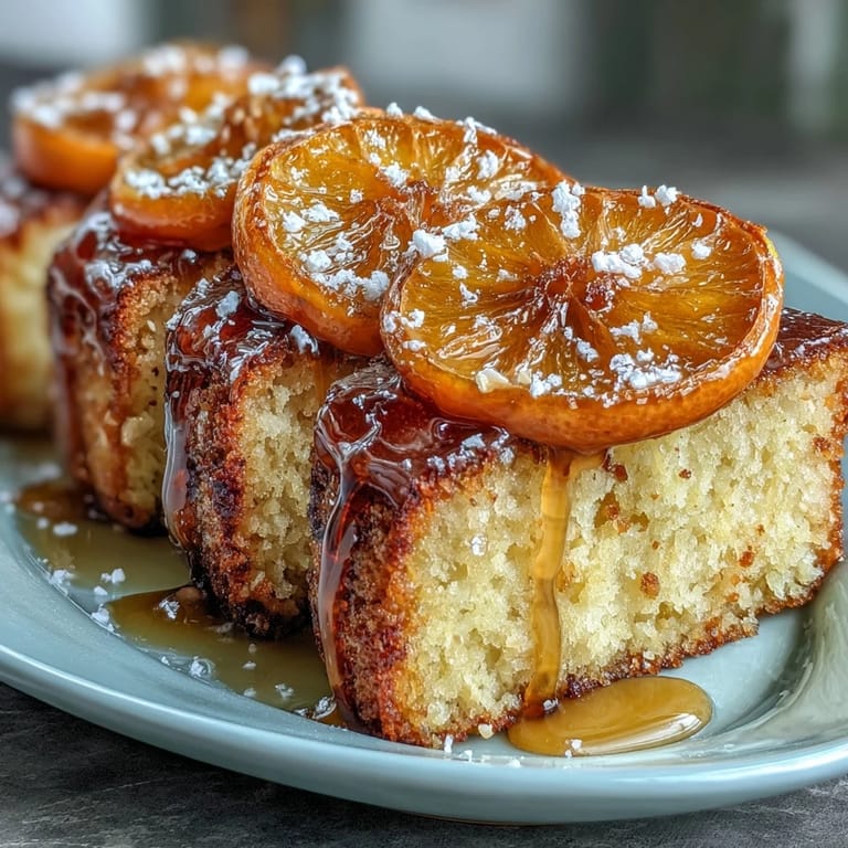 Fragrant almond cake infused with orange zest and crowned with glistening candied oranges, ideal for gluten-free celebrations.