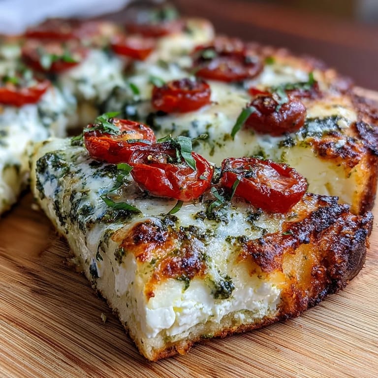Mouthwatering viral cottage cheese flatbread, perfectly baked and generously topped.