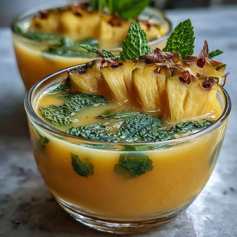 Chilled Pineapple Coconut Agua Fresca with Lime, perfect for a hot summer day.