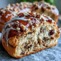 Soft hot cross buns with citrus glaze, dotted with dried fruit and warm spices, perfect for Easter brunch.